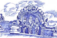 Lord muruga with goddess   S. Sriraman   Class VIII-B   VVR